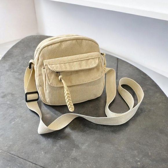NEW!  Trending corduroy crossbody  bag - Picture 5 of 9